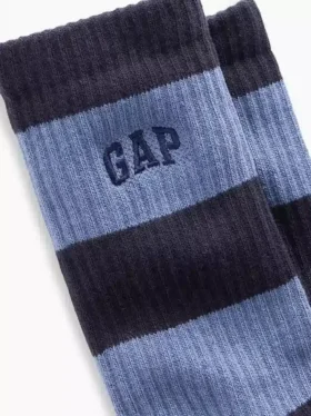 Calcetines cortos con logotipo y rayas de rugby