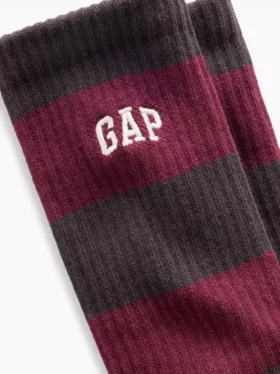 Calcetines cortos con logotipo y rayas de rugby
