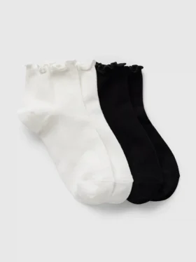Calcetines cortos con ribete de volantes (paquete de 2)