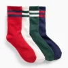 Calcetines cortos estilo universitario para niños (paquete de 4)
