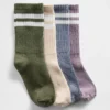 Calcetines cortos estilo universitario para niños (paquete de 4)