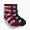 Calcetines de cuello redondo acanalados para niños (paquete de 4)