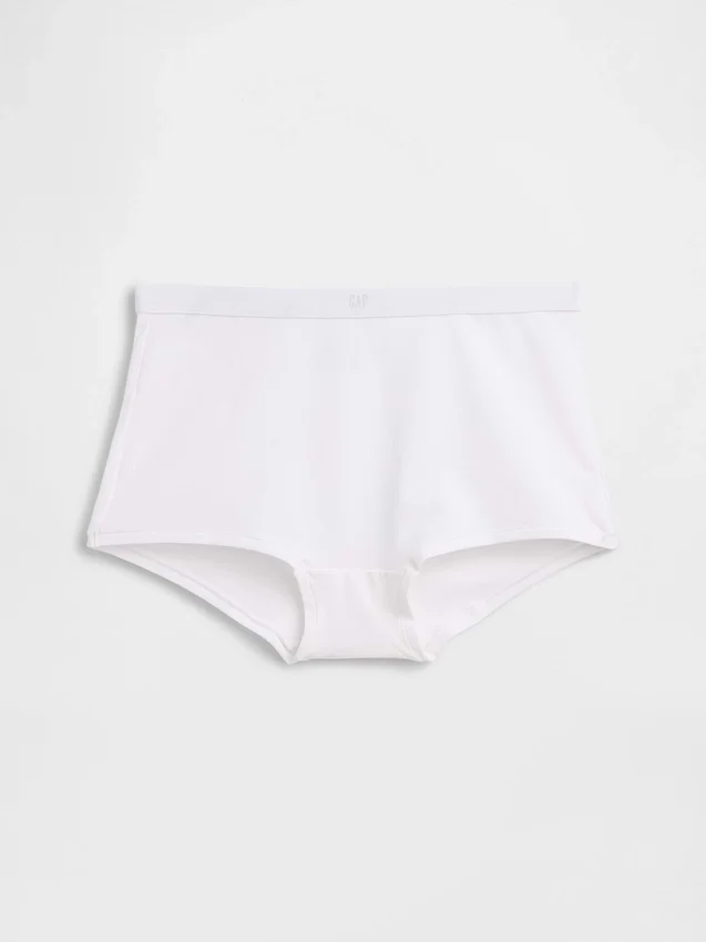 Calzoncillos cortos de cintura alta de algodón orgánico elástico
