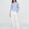 Camisa ajustada corta de algodón orgánico