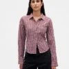 Camisa ajustada de franela a cuadros