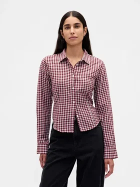 Camisa ajustada de franela a cuadros