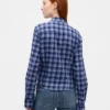 Camisa ajustada de franela a cuadros