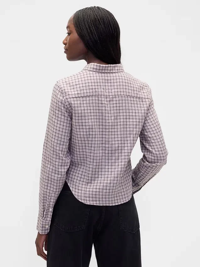 Camisa ajustada de franela a cuadros
