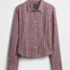 Camisa ajustada de franela a cuadros