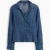 Camisa ajustada de mezclilla