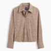 Camisa corta oversize de popelín de algodón orgánico