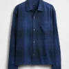 Camisa de franela de corte holgado
