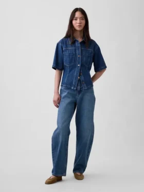 Camisa de mezclilla ultrasuave con bolsillos