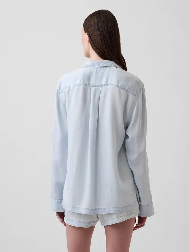 Camisa de pijama de popelín