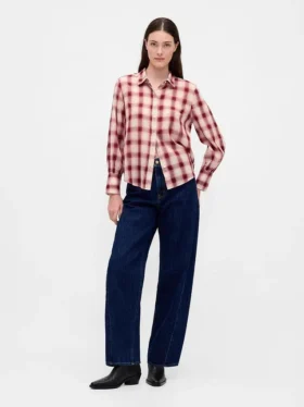 Camisa de voile a cuadros