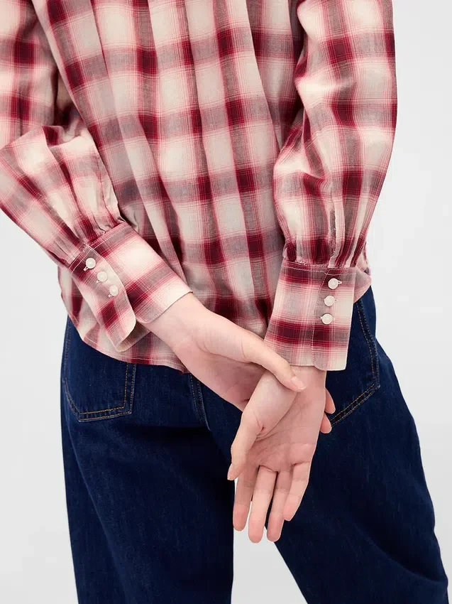 Camisa de voile a cuadros