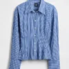 Camisa entallada de popelín de algodón orgánico