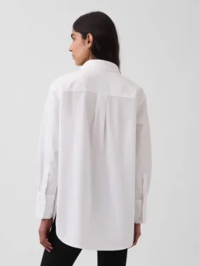 Camisa grande de algodón orgánico tipo Oxford