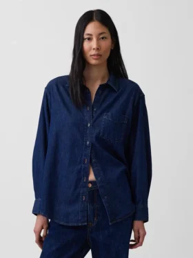 Camisa grande de mezclilla
