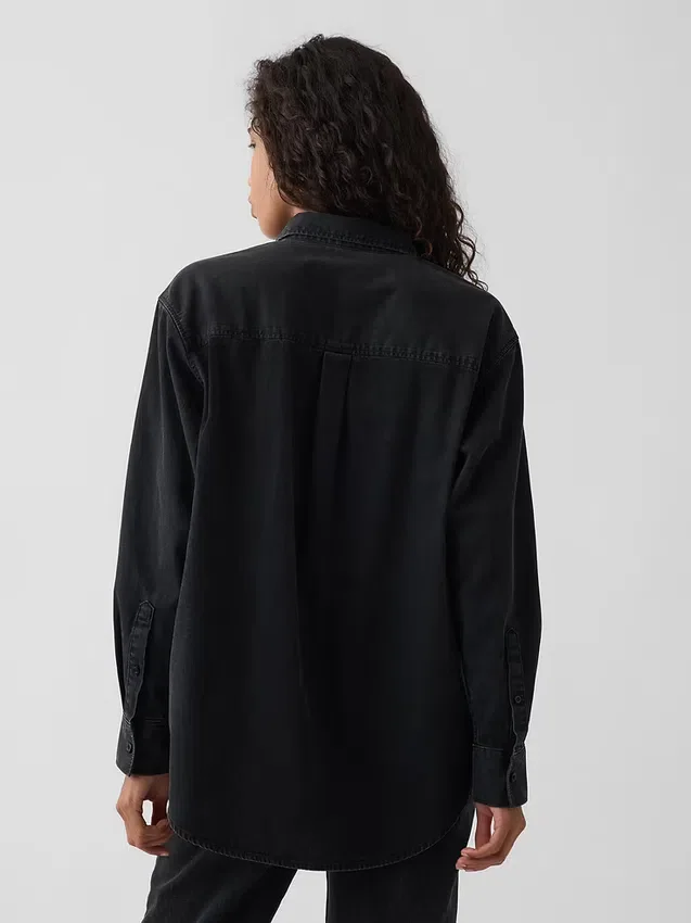 Camisa grande de mezclilla