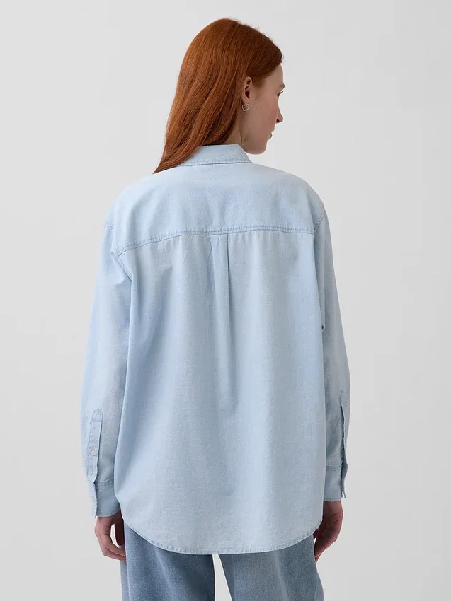 Camisa grande de mezclilla