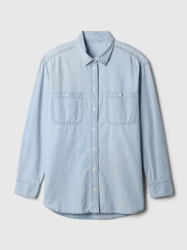 Camisa grande de mezclilla