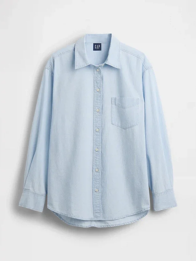 Camisa grande de mezclilla