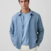 Camisa holgada 100 % lino