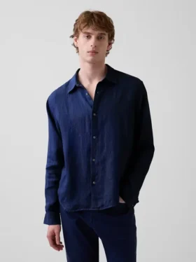 Camisa holgada 100 % lino