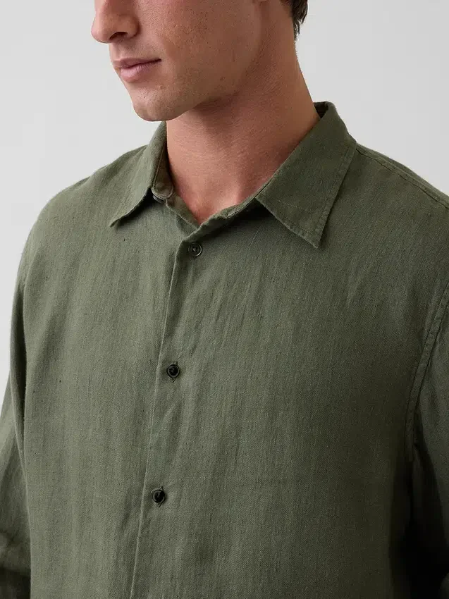 Camisa holgada 100 % lino