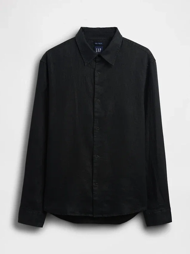 Camisa holgada 100 % lino