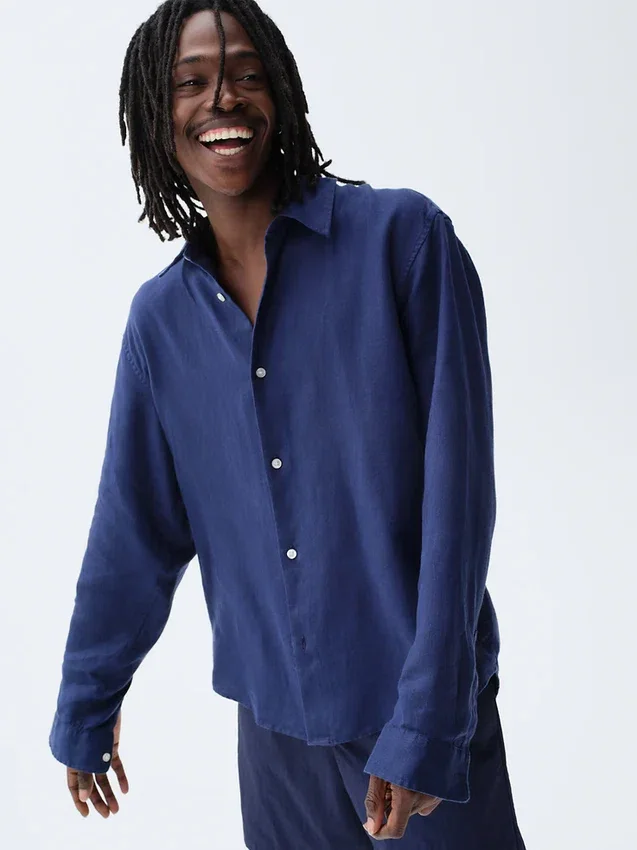 Camisa holgada 100 % lino