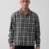 Camisa holgada de franela de algodón orgánico
