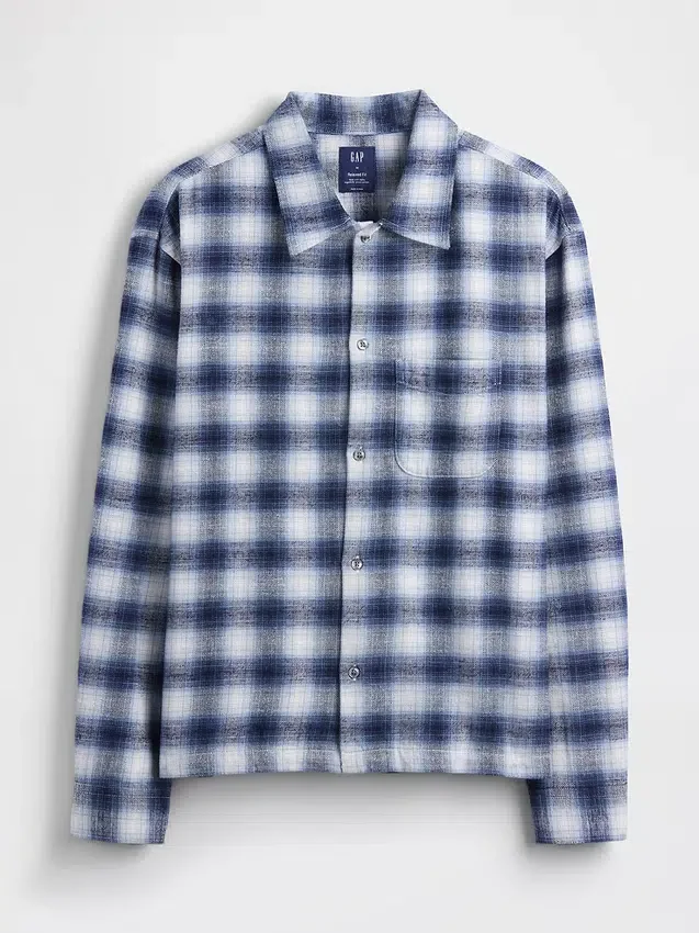 Camisa holgada de franela de algodón orgánico