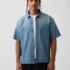 Camisa holgada de mezclilla