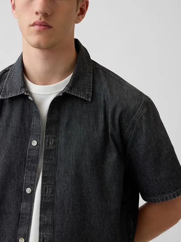 Camisa holgada de mezclilla