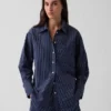 Camisa holgada de popelín de algodón orgánico