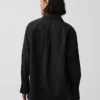 Camisa holgada de popelín de algodón orgánico