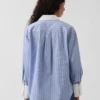 Camisa holgada de popelín de algodón orgánico