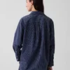 Camisa holgada de popelín de algodón orgánico