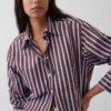 Camisa holgada de popelín de algodón orgánico
