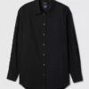 Camisa holgada de popelín de algodón orgánico