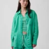Camisa oversize 100 % lino
