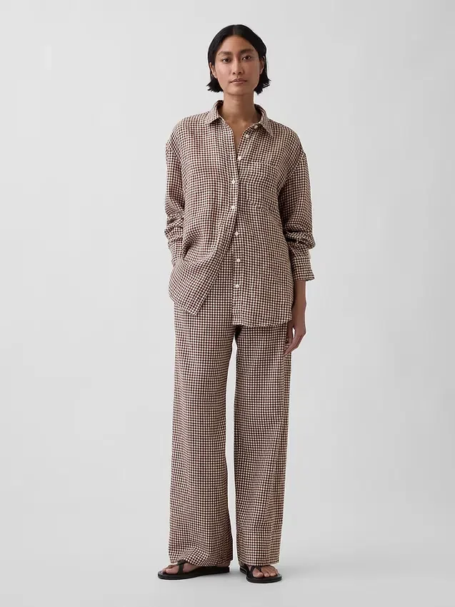 Camisa oversize 100 % lino