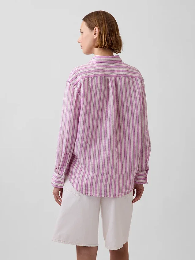 Camisa oversize 100 % lino