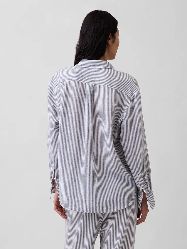 Camisa oversize 100 % lino