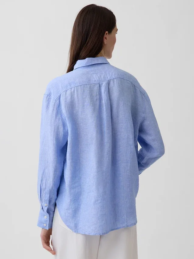 Camisa oversize 100 % lino