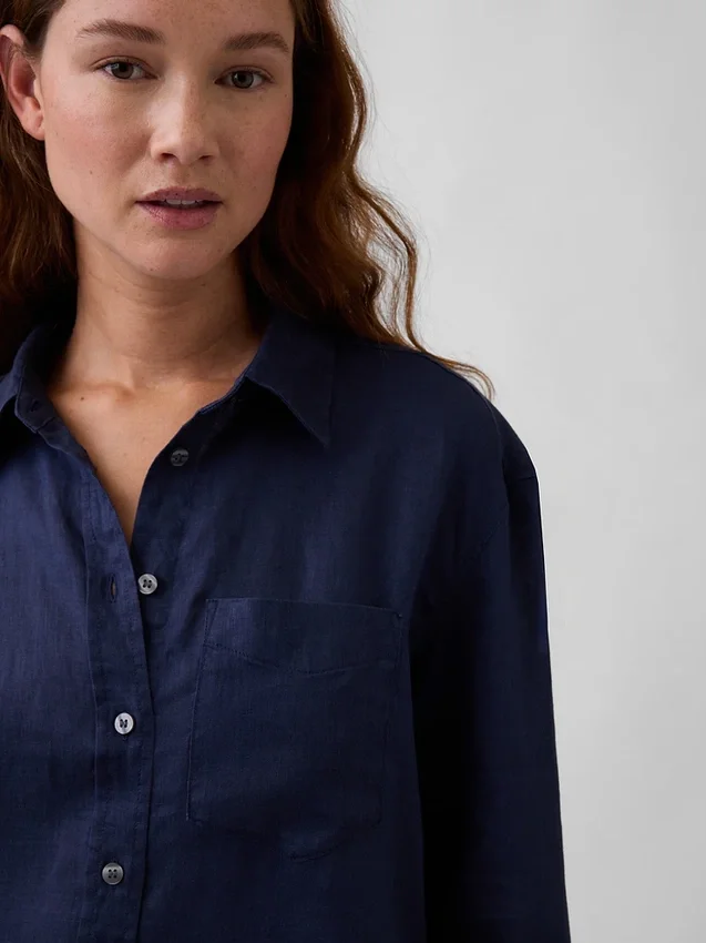 Camisa oversize 100 % lino