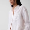 Camisa oversize 100 % lino