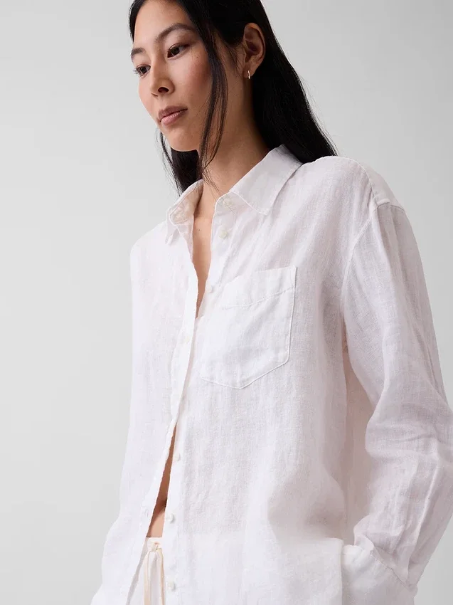 Camisa oversize 100 % lino